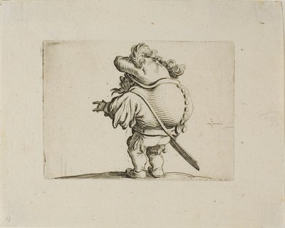 ヴァリエ フィギュア ゴビより、ボタンのラインで飾られた大腹の男 作： Jacques Callot