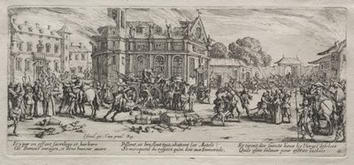 戦争の大きな悲惨：修道院の荒廃 作： Jacques Callot