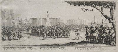 戦争の大惨事：軍隊の登録 作： Jacques Callot