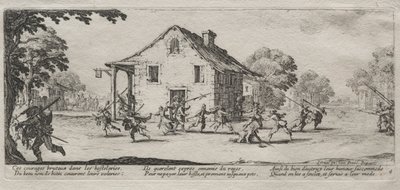 大戦争の大惨事：略奪、1633年。 作： Jacques Callot