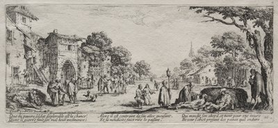 戦争の大惨事：乞食と死にゆく人々 作： Jacques Callot