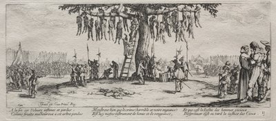 戦争の大惨事：絞首刑 作： Jacques Callot