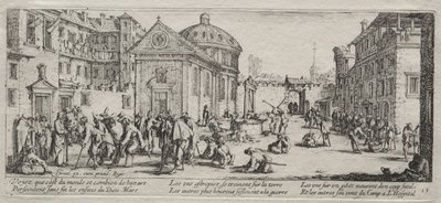 大戦争の戦争：病院、1633年。 作： Jacques Callot