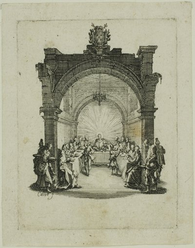 最後の晩餐、『小受難曲』より 作： Jacques Callot