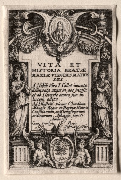 聖母の生涯：口絵 作： Jacques Callot