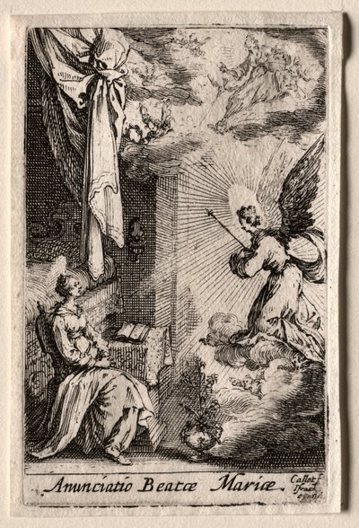 聖母の生涯：受胎告知。 作： Jacques Callot
