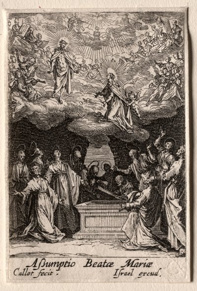 聖母の生涯：聖母の被昇天。 作： Jacques Callot