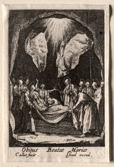 聖母の生涯：聖母の墓。 作： Jacques Callot
