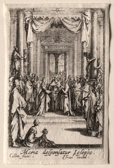 聖母の生涯：聖母の結婚。 作： Jacques Callot