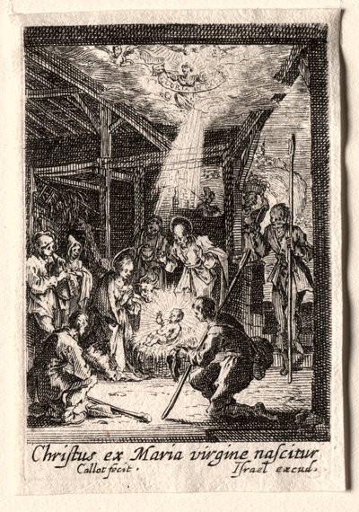 聖母の生涯：キリスト降誕。 作： Jacques Callot