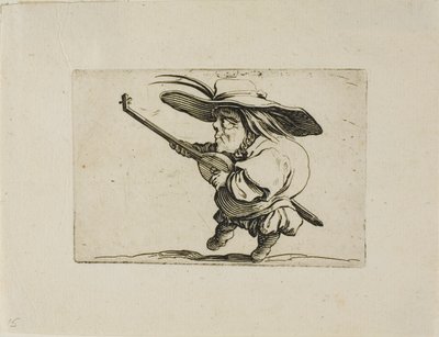 ヴァリエフィギュアゴッビのリュート奏者 作： Jacques Callot