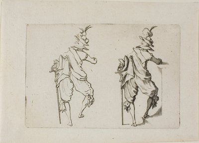 カプリスより 大剣を持った後ろ姿の男 作： Jacques Callot