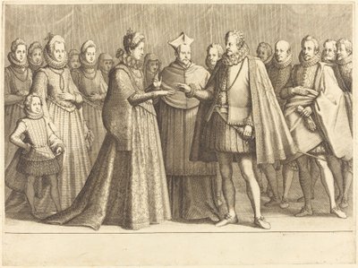 ロレーヌのフェルディナンドとクリスティーヌの結婚 作： Jacques Callot
