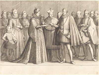 ロレーヌのフェルディナンドとクリスティーヌの結婚 作： Jacques Callot