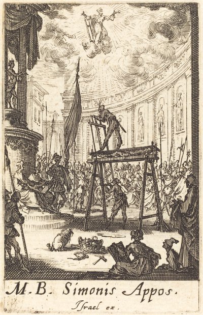 聖シモンの殉教、c。 16341635。 作： Jacques Callot