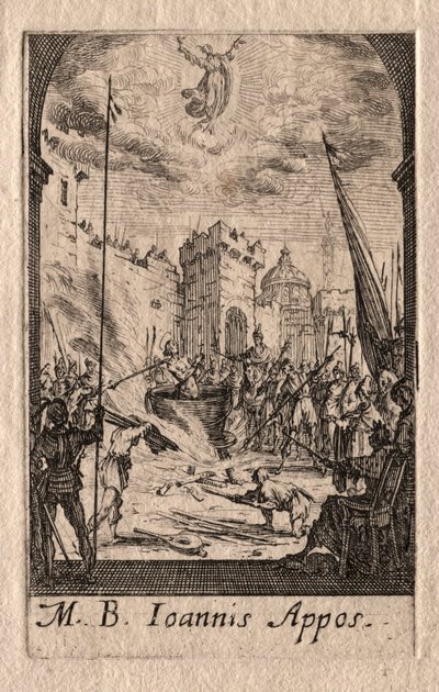 使徒たちの殉教：伝道者聖ヨハネ 作： Jacques Callot
