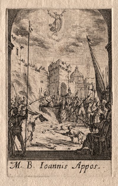 使徒の殉教：聖ヨハネ伝道者。 作： Jacques Callot