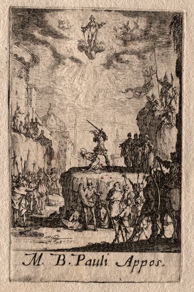 使徒たちの殉教：聖パウロ 作： Jacques Callot