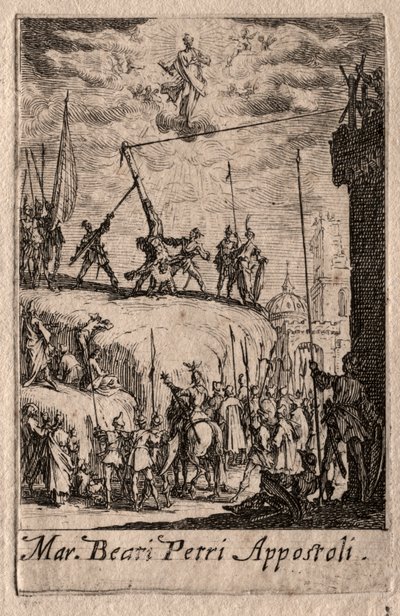 使徒の殉教：聖ペテロ。 作： Jacques Callot