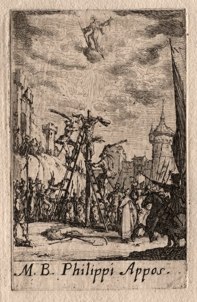 使徒たちの殉教：聖フィリップ 作： Jacques Callot