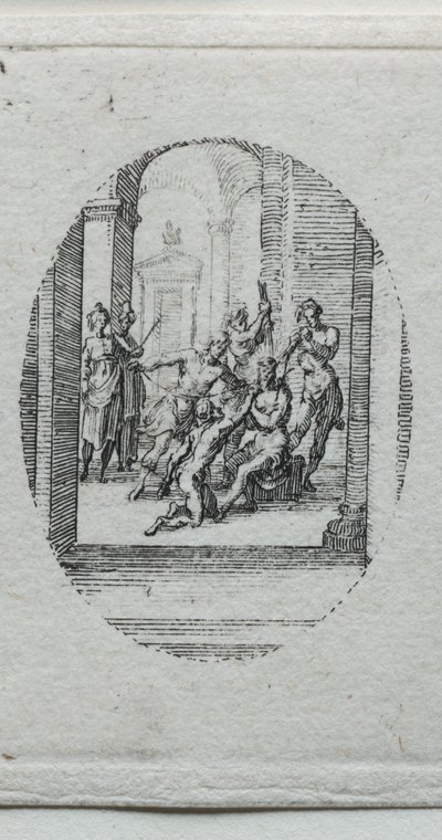情熱の謎：いばらを冠したキリスト。 作： Jacques Callot