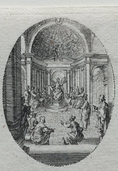 受難の秘儀: 医者と論争するキリスト 作： Jacques Callot