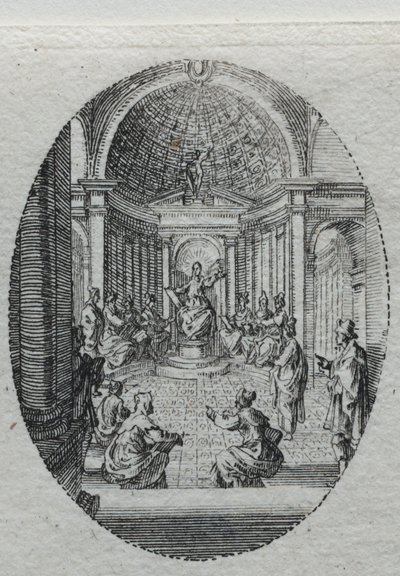 情熱の謎：キリストは医師たちと争っています。 作： Jacques Callot