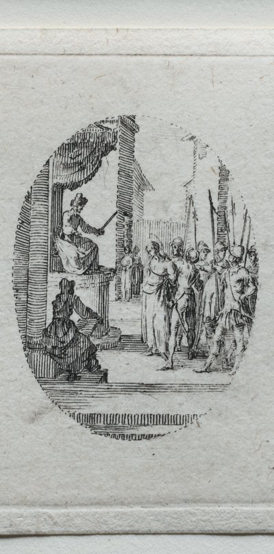 情熱の謎：ピラトの前のキリスト。 作： Jacques Callot
