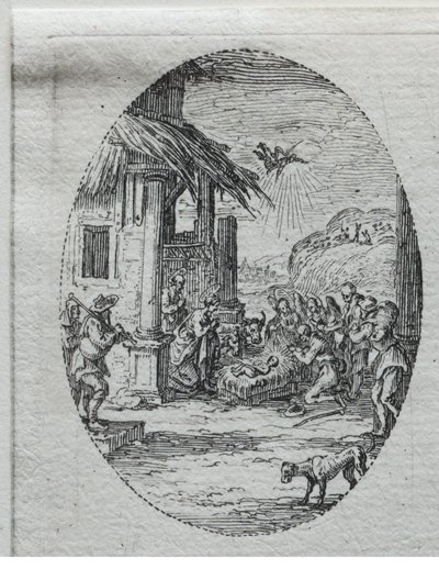 情熱の謎：羊飼いの礼拝。 作： Jacques Callot