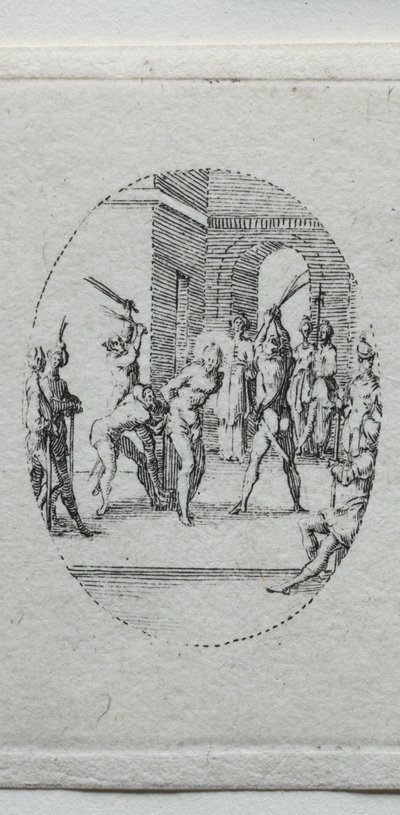情熱の謎：鞭打ち。 作： Jacques Callot