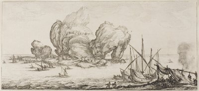 フィレンツェでデザインされたさまざまなシーンからの海戦 作： Jacques Callot