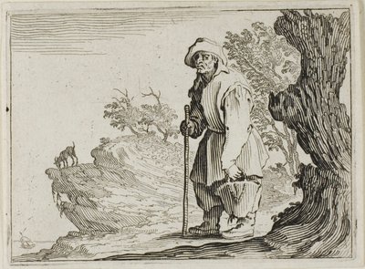 カプリセスより、バッグを運ぶ農夫 作： Jacques Callot