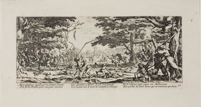 The Peasants Avenge Themselves、『戦争の悲惨さ』のプレート 17 作： Jacques Callot