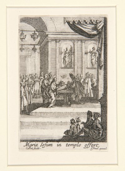 キリストのプレゼンテーション、いいえ。 聖母の生涯の10 作： Jacques Callot
