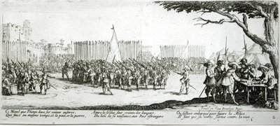 イスラエルのアンリエット（c.1590-1661）1633によって刻まれた、軍の復活、「戦争の不幸と不幸」のプレート2 作： Jacques Callot