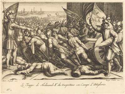 軍隊の再乗船、c。 1614年。 作： Jacques Callot