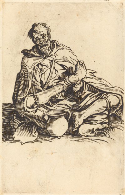 病気の人」1622年頃 作： Jacques Callot