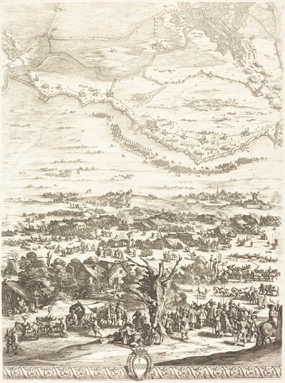 ブレダ包囲戦 [プレート 5/6]、16271628。 作： Jacques Callot