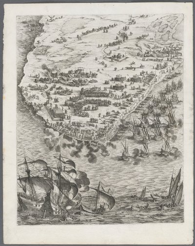 ラ・ロシェル包囲戦: プレート 10 作： Jacques Callot