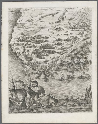 ラロシェルの包囲：プレート10、1628〜1630。 作： Jacques Callot