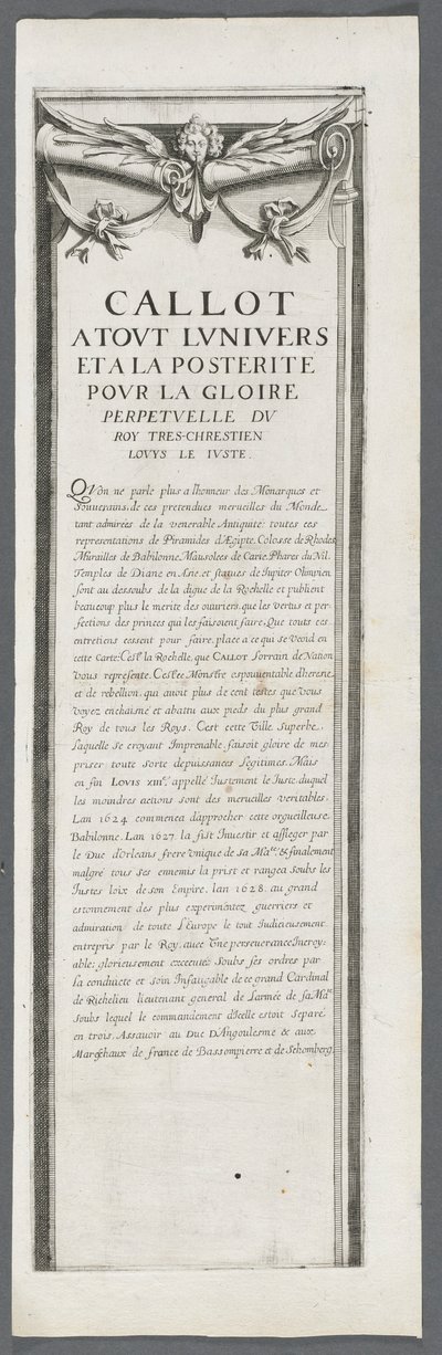 ラロシェルの包囲：プレート4、1628〜1630。 作： Jacques Callot