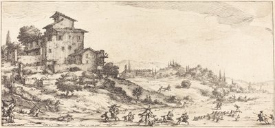 スタッグハント、おそらくc。 1630年。 作： Jacques Callot