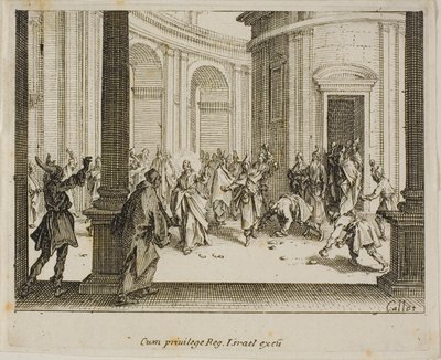 イエスの石打ち（『新約聖書』より 作： Jacques Callot