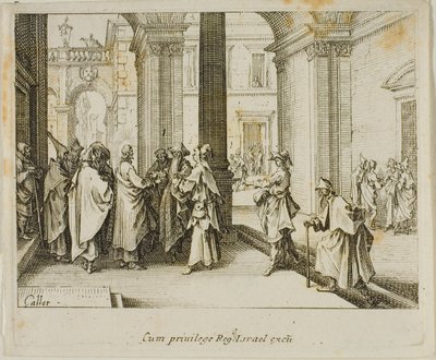 カエサルへの貢ぎ物（新約聖書より 作： Jacques Callot