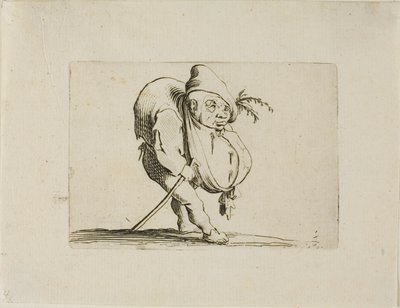 杖を持ったでこぼこ ヴァリエ図ゴビより 作： Jacques Callot