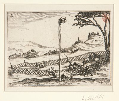 警戒の目 - いいえ。 シリーズから 2 作： Jacques Callot