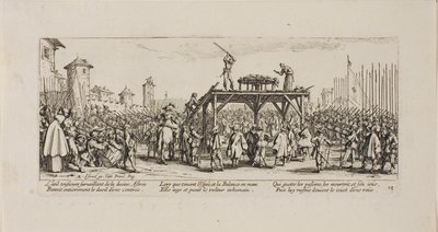 The Wheel、The Miseries of War のプレート 14 作： Jacques Callot