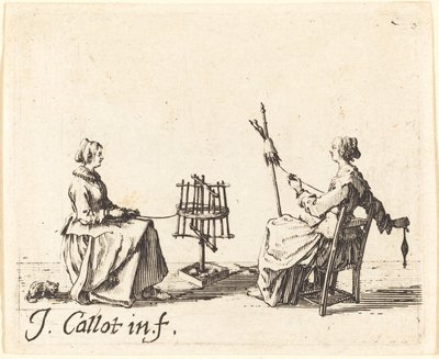 巻き上げ機と紡ぎ機 1623年頃 作： Jacques Callot