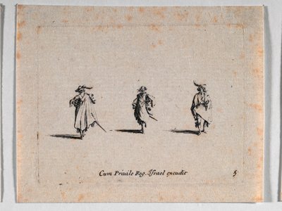 3人の騎手（ノーブル・J・カロのファンタジーより）... 作： ジャック・カロ