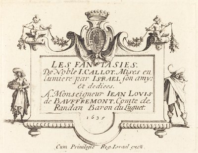 「ファンタジー」のタイトルページ 作： Jacques Callot
